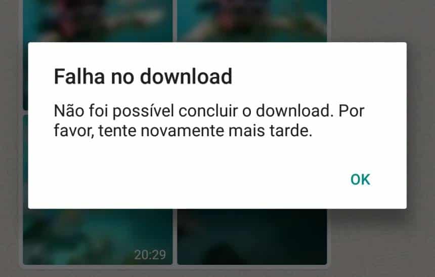 O que fazer quando o WhatsApp diz "O download falhou" - 3 soluções práticas