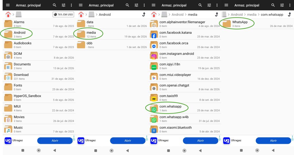 Onde fica a pasta de mídia do WhatsApp? Como acessar e deletar arquivos escondidos