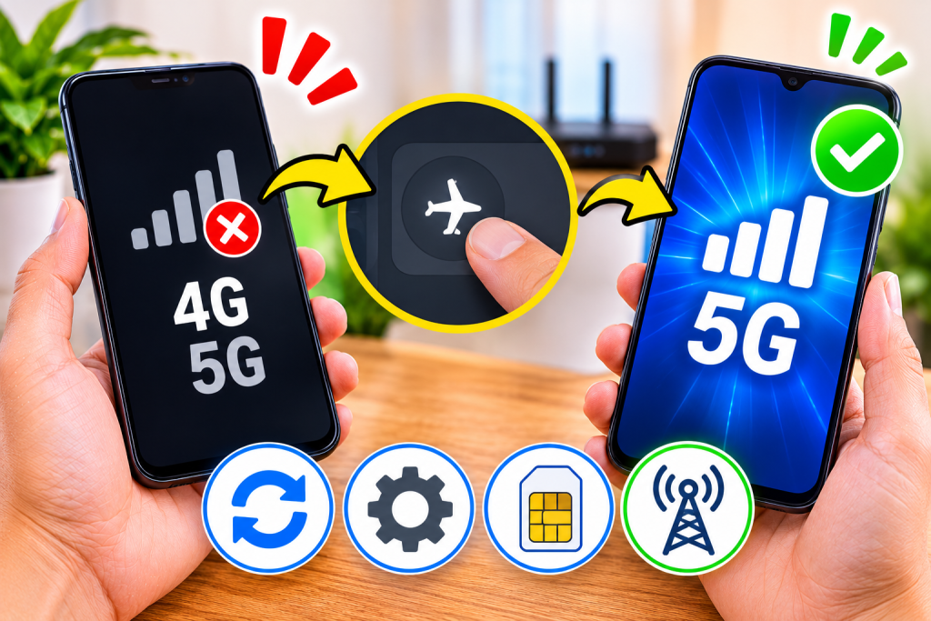 4G ou 5G Parou de Funcionar? O "Truque do Modo Avião" e Outras Dicas Infalíveis