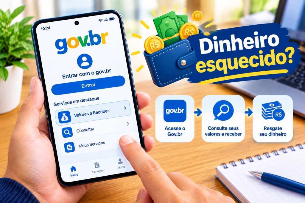 Dinheiro esquecido? Como consultar e resgatar "valores a receber" pelo Gov.br