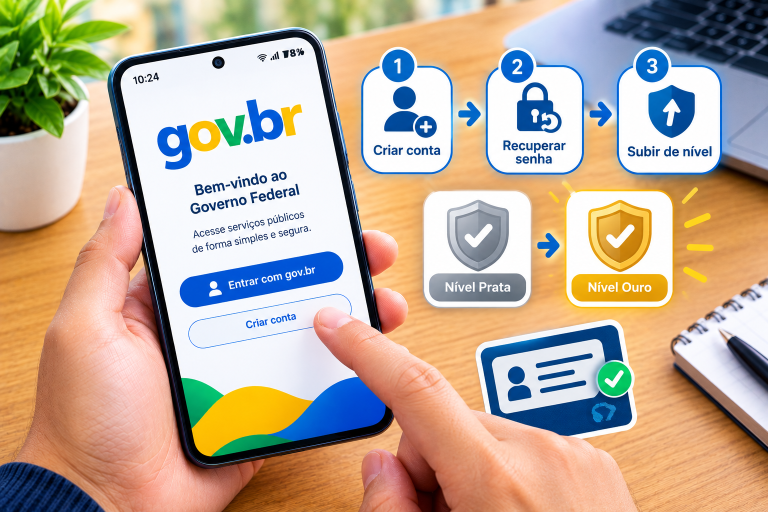 Guia Gov.br 2026: Como criar conta, recuperar senha e subir para nível prata e ouro