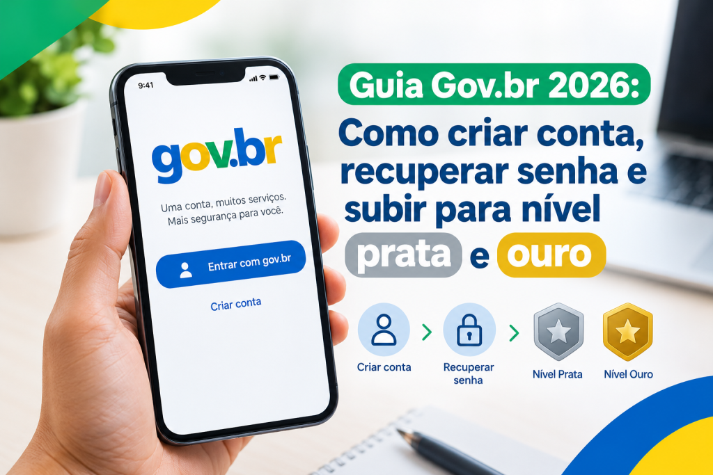 Guia Gov.br 2026: Como criar conta, recuperar senha e subir para nível prata e ouro