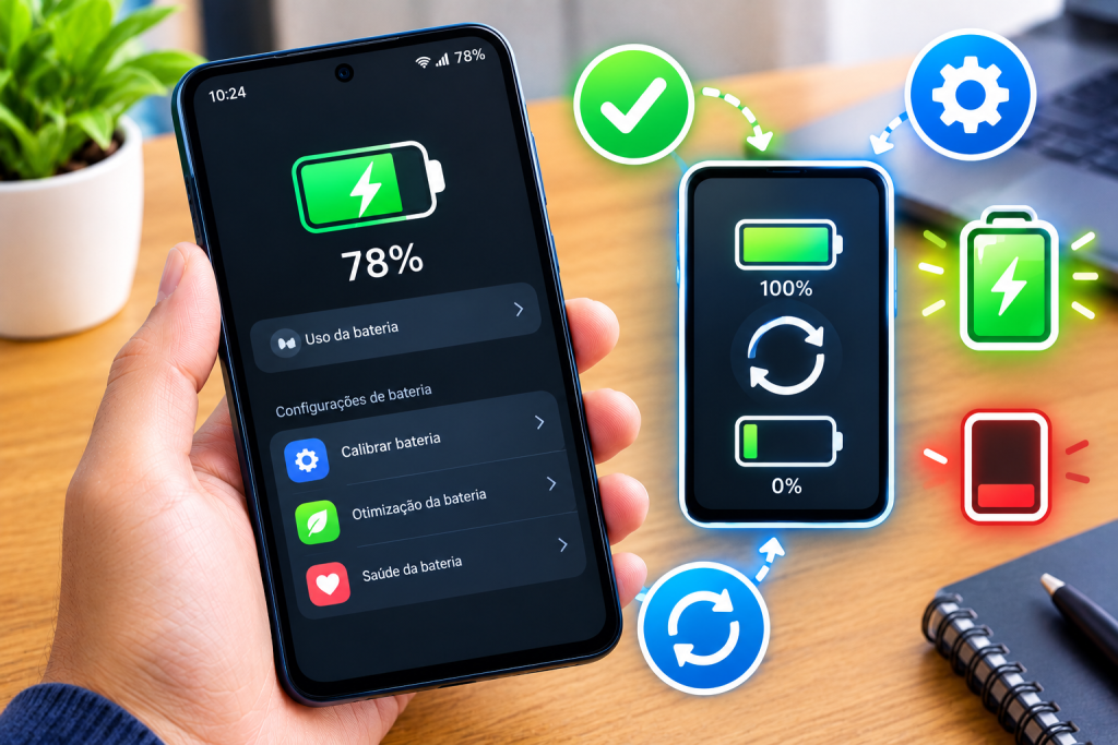 Porcentagem Mentirosa? Como Calibrar a Bateria do seu Celular (Passo a Passo)
