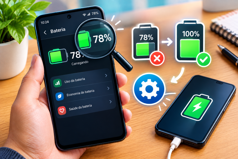 Porcentagem Mentirosa? Como Calibrar a Bateria do seu Celular (Passo a Passo)