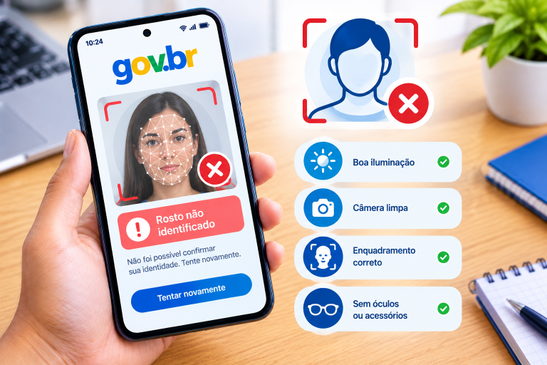 "Rosto não identificado"? Veja como resolver os erros de validação facial do Gov.br