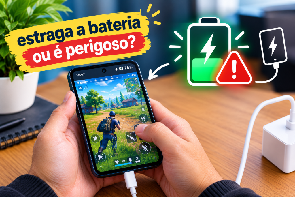 Usar o celular enquanto ele carrega estraga a bateria ou é perigoso?