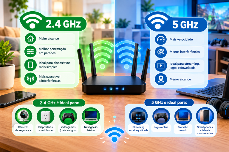 Wi-Fi 2.4 GHz vs 5 GHz Qual frequência usar em cada situação